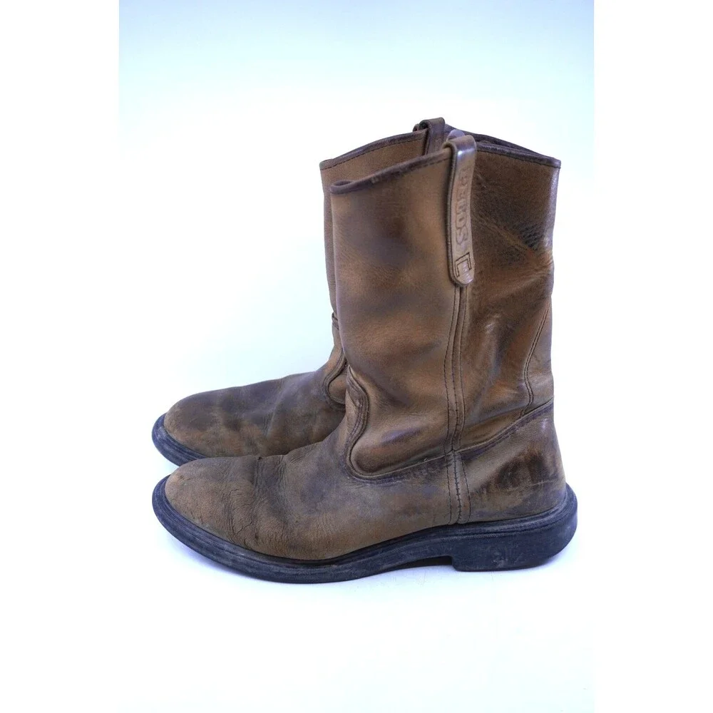 Red Wing Pecos 1105 Mens Size 10.5 D Pull-On Work Boot USA Made